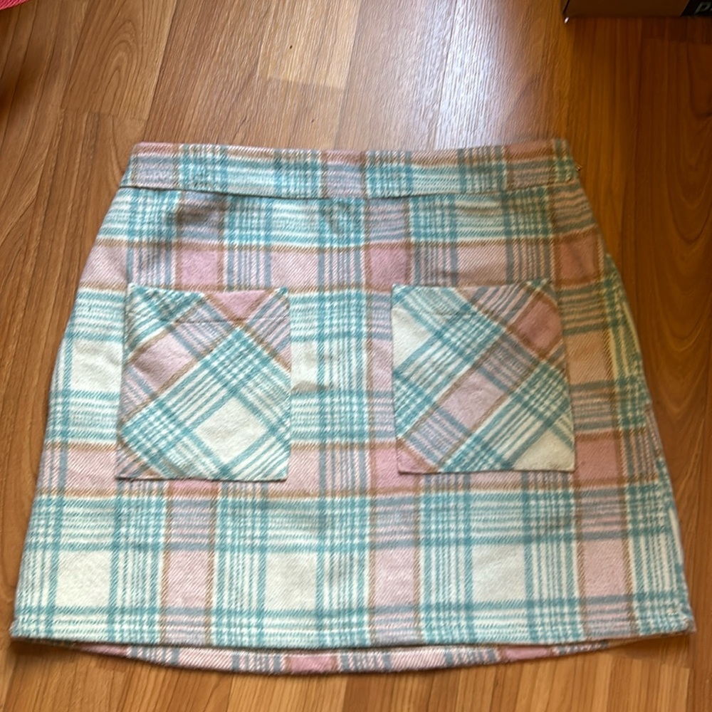 Le Lis soft plaid flannel mimi skirt